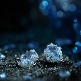 Blue Tide Halo Stud Earrings