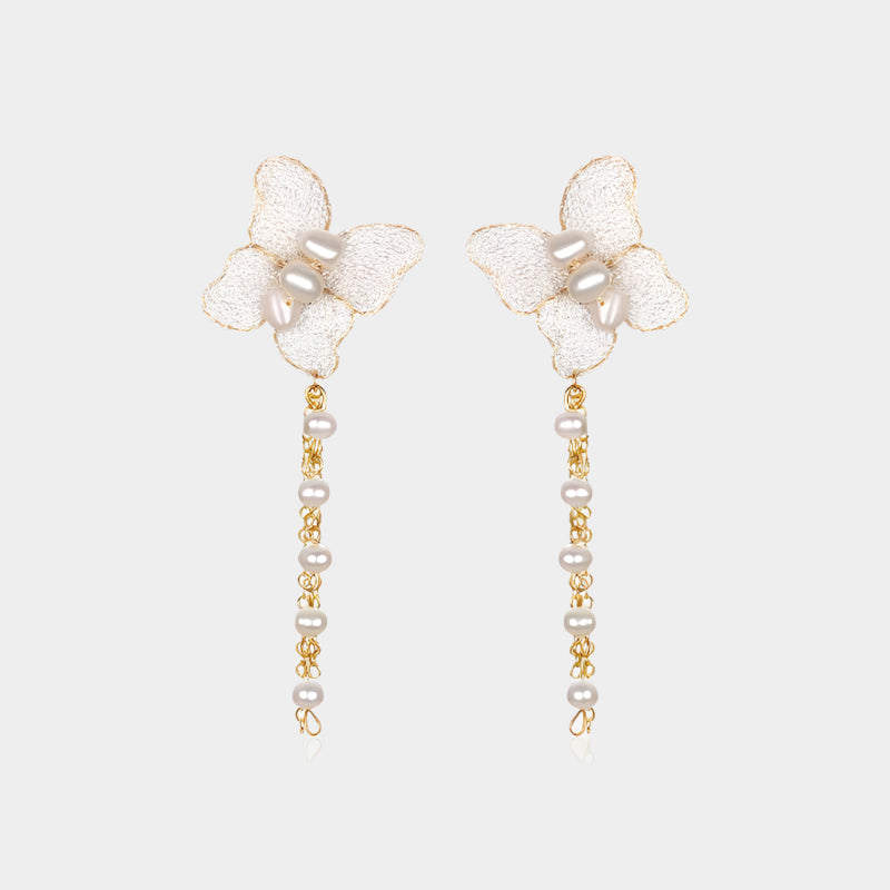 Pearlwing Butterfly Queen Earrings