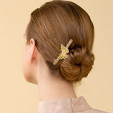 Golden Glow Butterfly Hair Pin