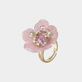 Blossom Glow Rosy Crystal Ring