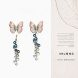 Pink Serenity Butterfly Earrings