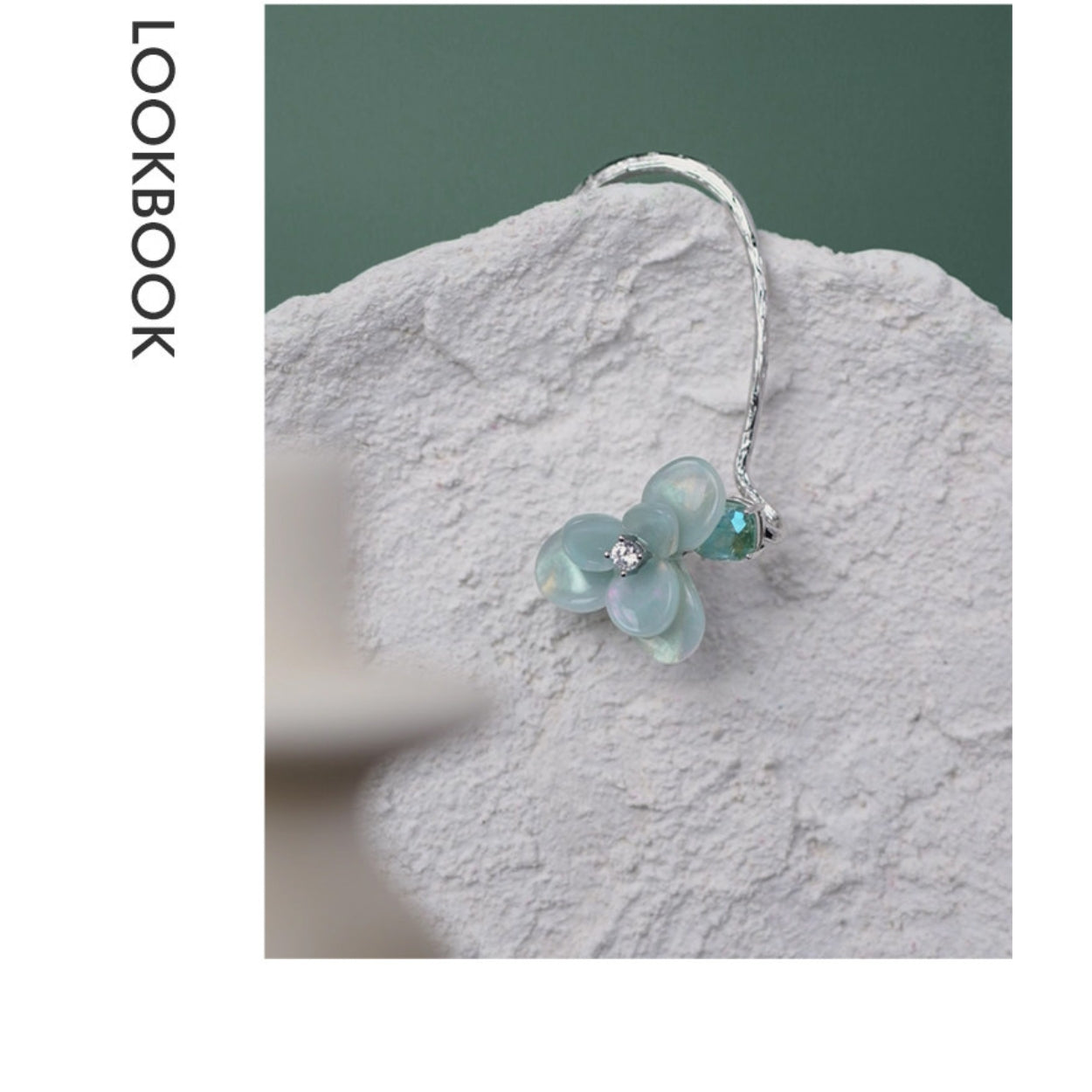 Celeste Luster Bloom Arc Earrings