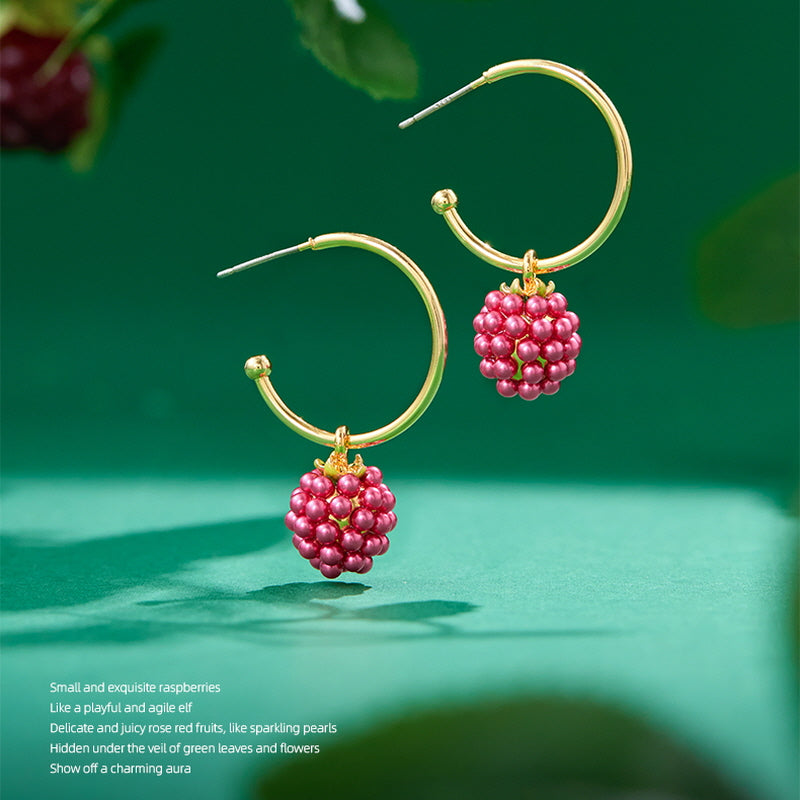 Raspberry Blossom Earrings