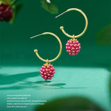 Raspberry Blossom Earrings