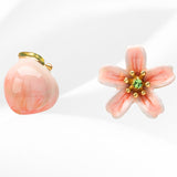 Peach & Blossom Unbalance Earrings