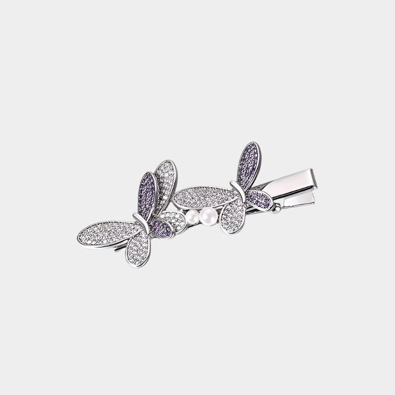 Lavender Glow Butterfly Clip