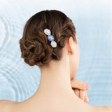 Wave Pattern Crystal Hair Pin