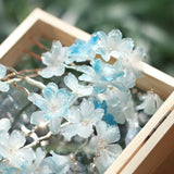 Azure Blossom Drizzle U-Shaped Hair Stick