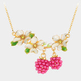 Raspberry Blossom Necklace