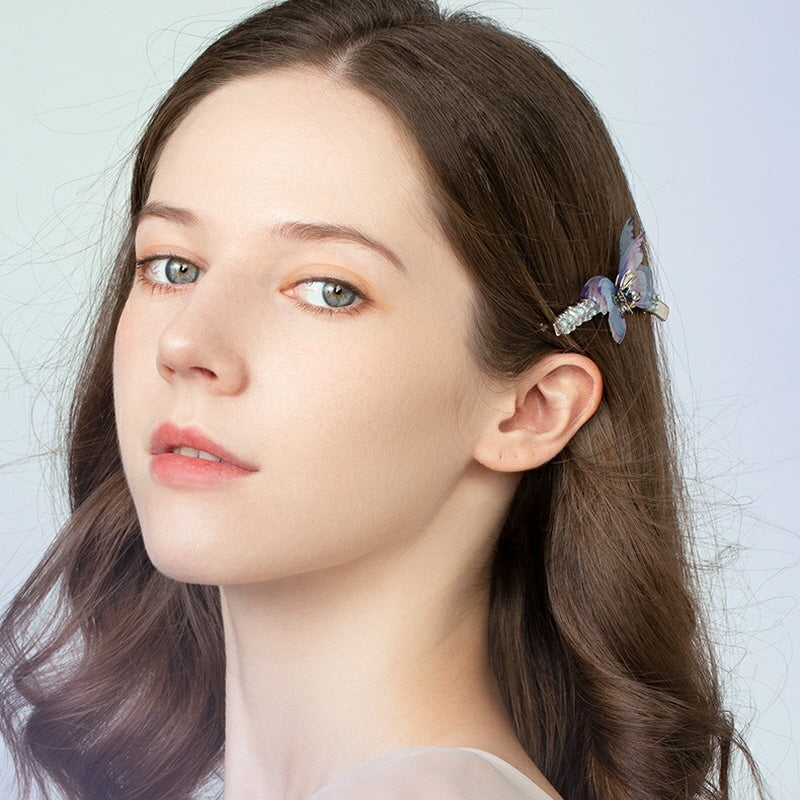 Violet Butterfly Hair Clip