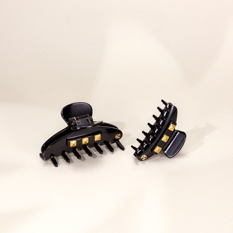 Black Three Square Hair Clip