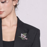 Amethyst Grace Butterfly Brooch