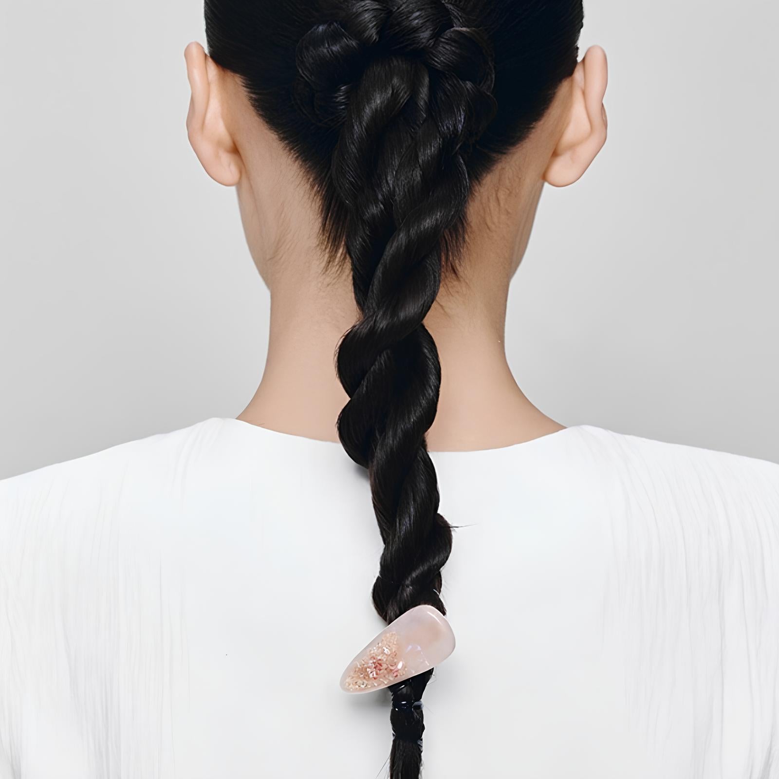 Crystal Petal Rose Barrette