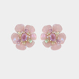 Blossom Glow Rosy Crystal Earrings
