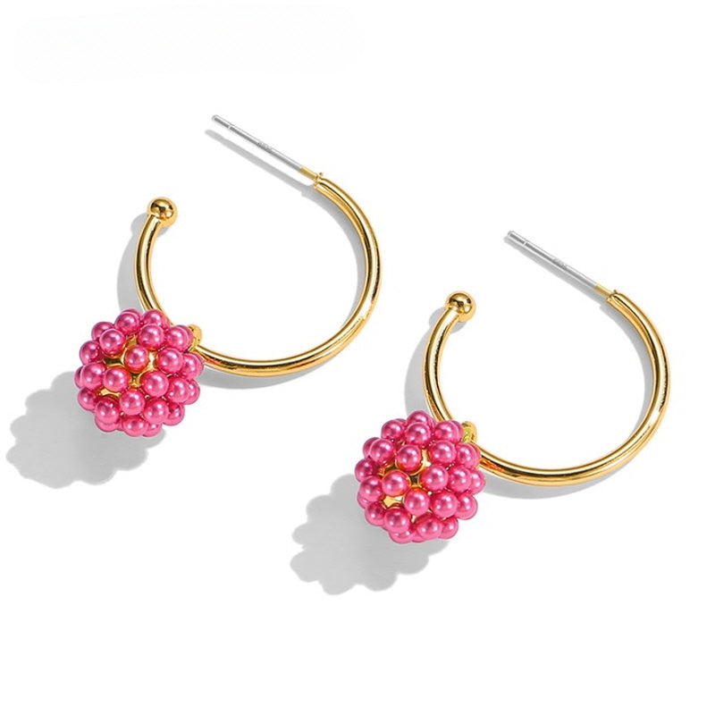 Raspberry Blossom Earrings