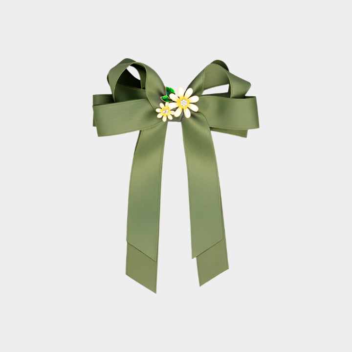 Daisy Flower Ribbon Hair Pin