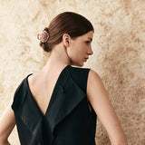 Crystal Petal Rose Claw Clip