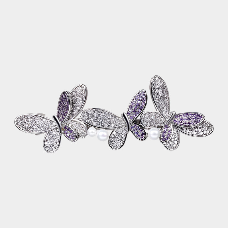 Lavender Glow Butterfly Clip