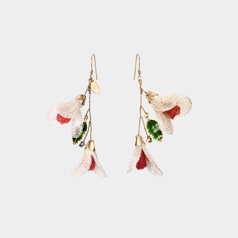 Blooming Iris Tassel Earrings