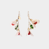 Blooming Iris Tassel Earrings