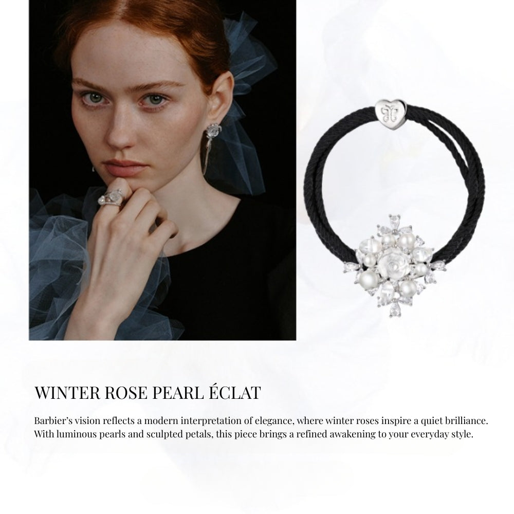 Winter Rose Pearl Éclat Hair Tie