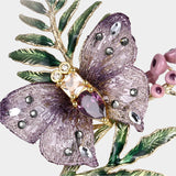 Amethyst Grace Butterfly Brooch