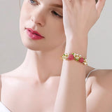 Raspberry Blossom Bracelet