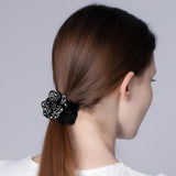 Couture Bloom Black Scrunchie