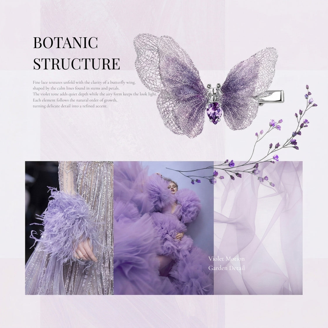 Virelia Lace Butterfly Clip