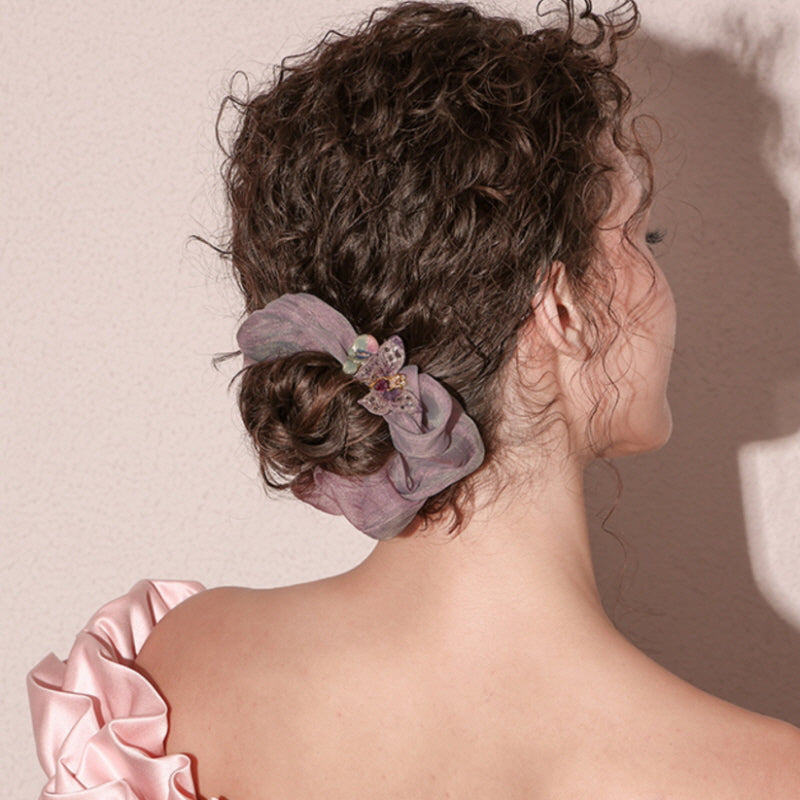 Amethyst Grace Butterfly Hair Scrunchie