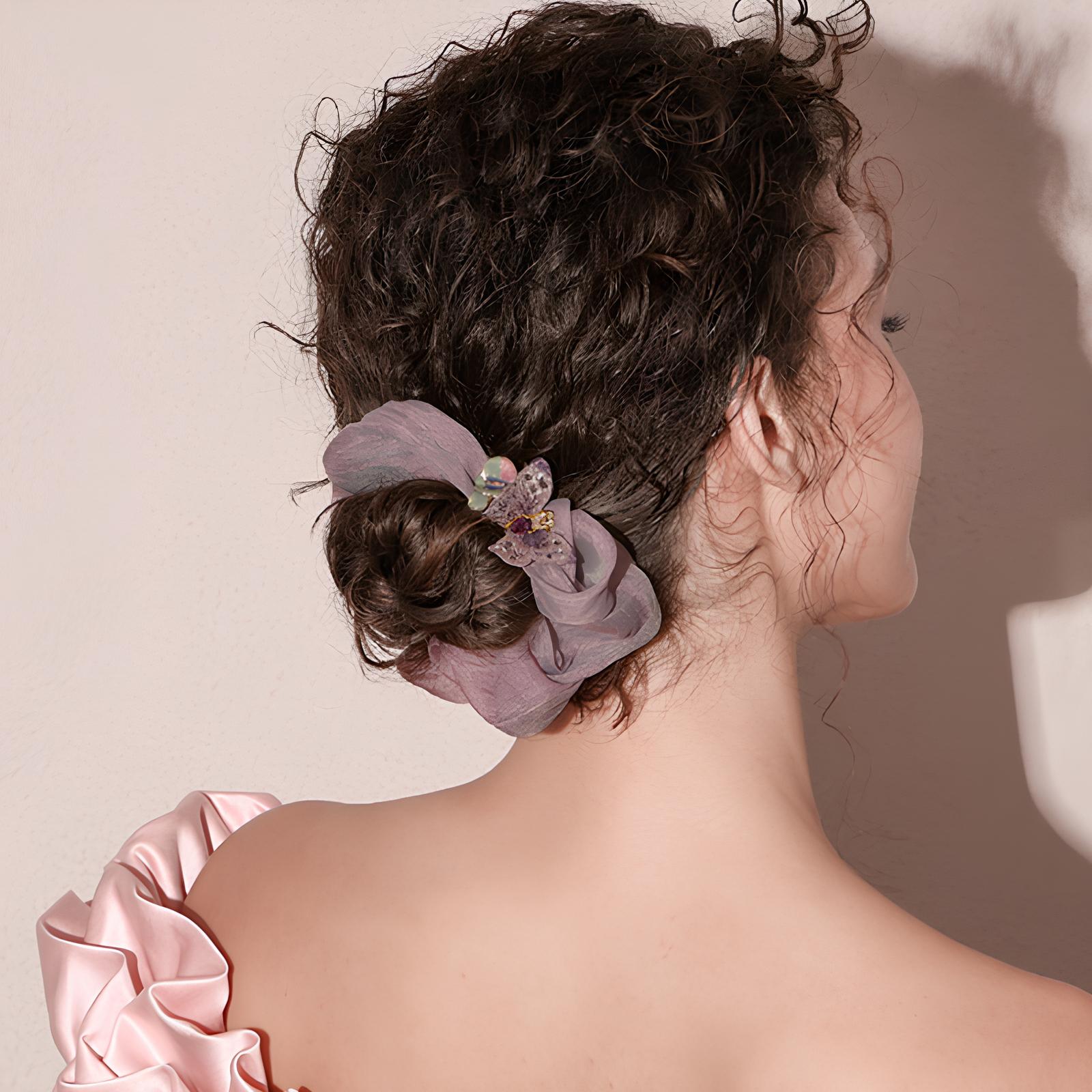 Amethyst Grace Butterfly Scrunchie