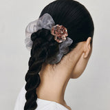 Crystal Rose Bloom Scrunchie