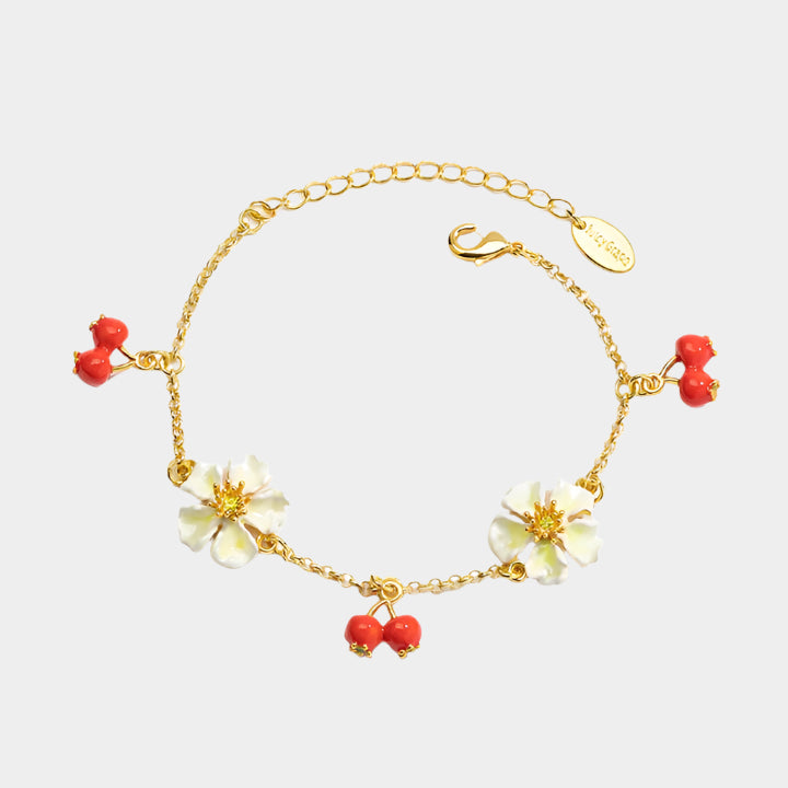 Cherry & Flower Bracelet