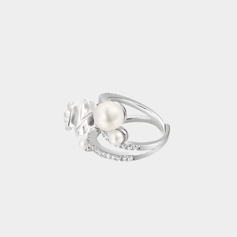Winter Rose Pearl Éclat Ring