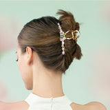 Elegant Peach Blossom Hair Clip