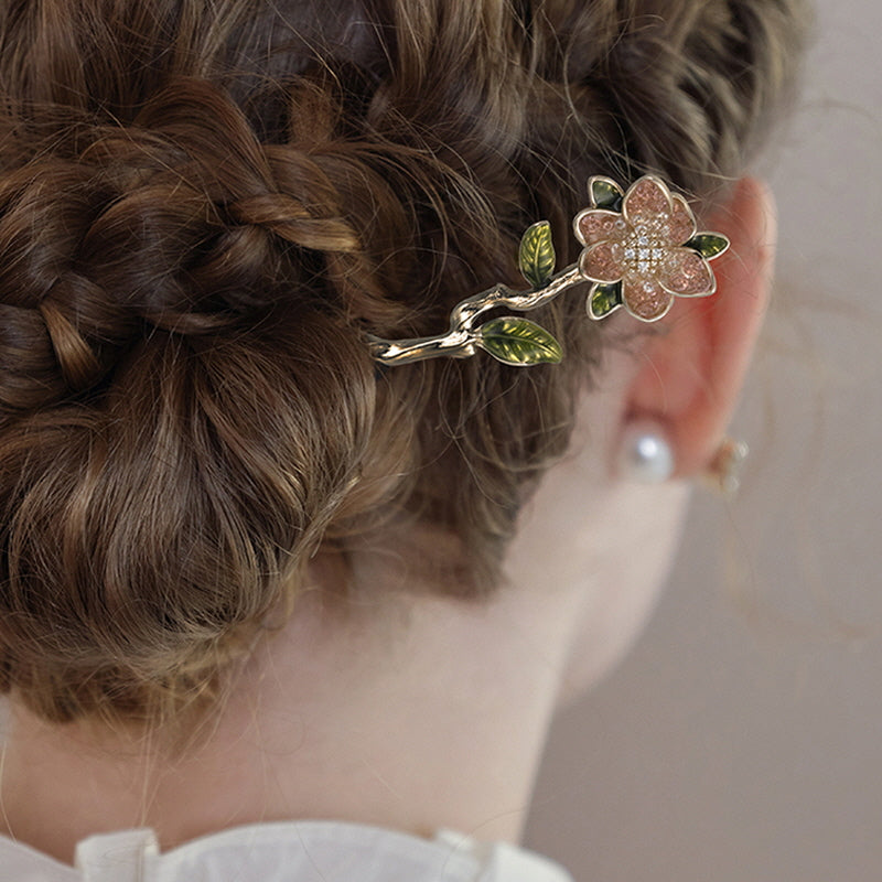 Rosé leaf Charm Hair Stick