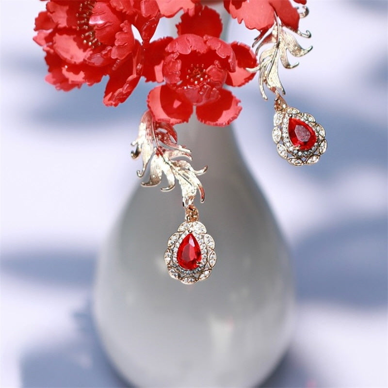 Scarlet Peony U-Shaped Hair Stick