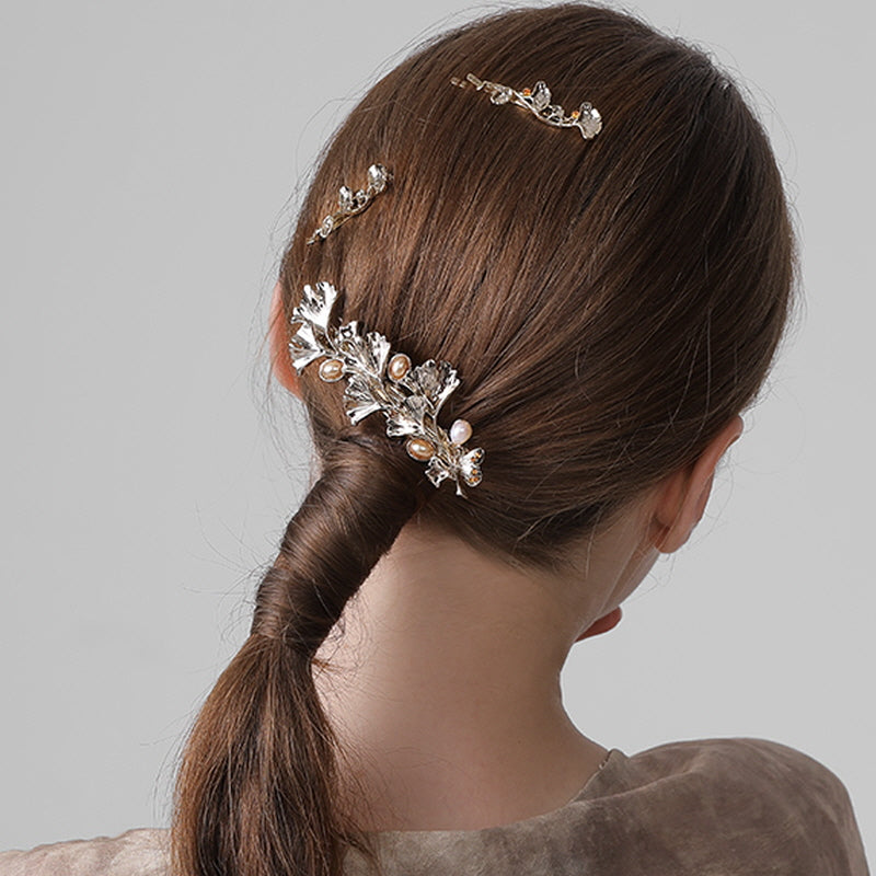 Ethereal Autumn Leaf Hair Pin