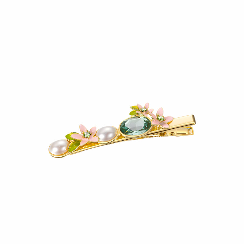 Peach Blossom Pearl Clip