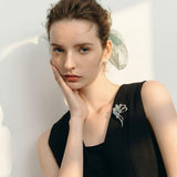 Celeste Luster Opaline Bloom Brooch