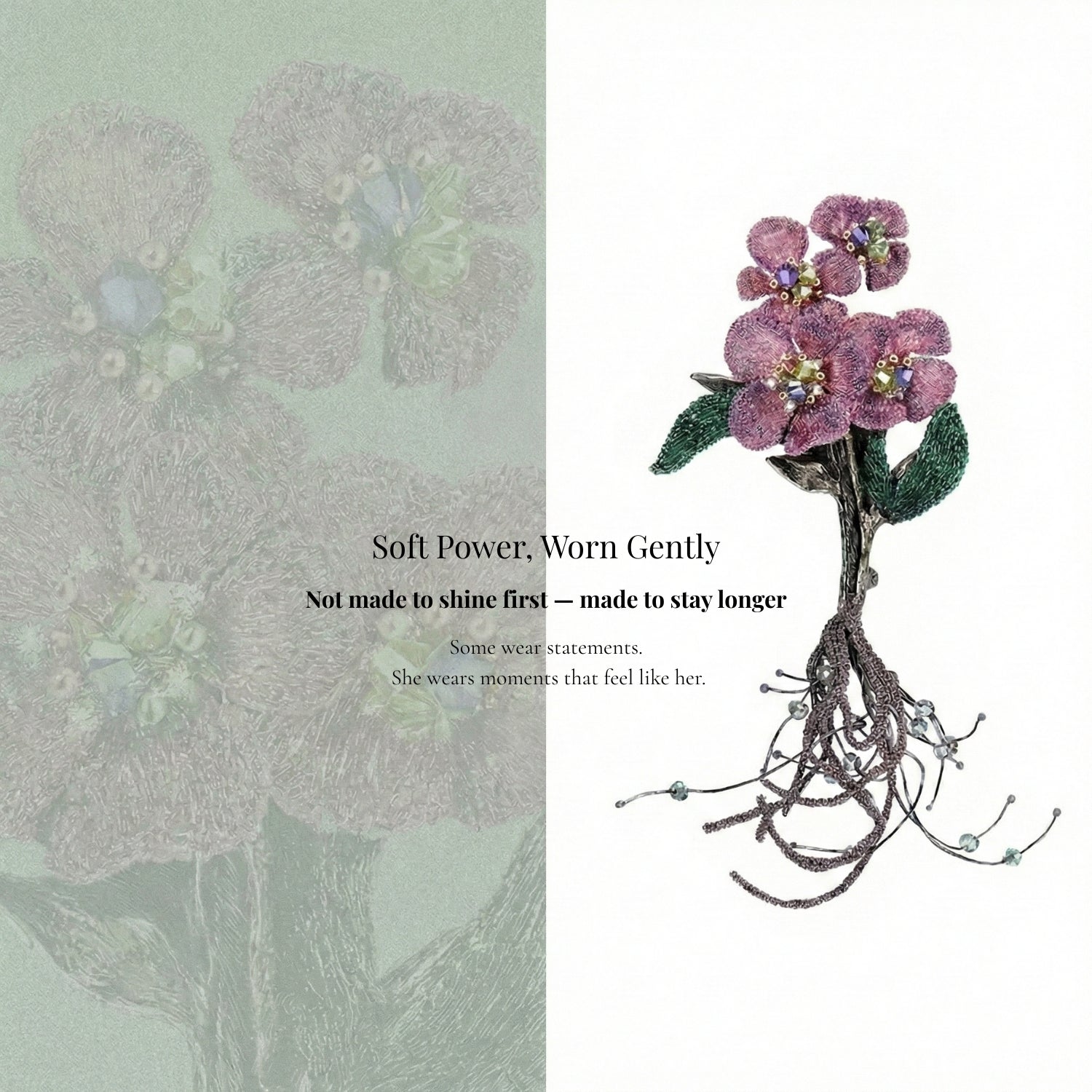 Blooming Meadow Fern Brooch