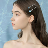 Crystal of the Sea Side Hair Clip