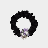 Rhinestone Flower Hair Scrunchie