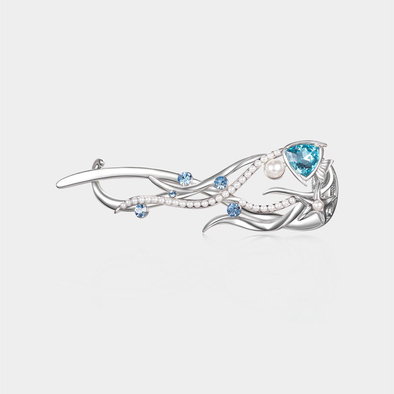 Shine Blue Ocean Wave Hair Pin