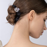 Rhinestone Flower Hair Scrunchie