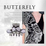 Blush Heart Butterfly Clip