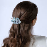 Luxury Blue Flower Straight Hair Pin