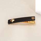 Black & Gold Square Straight Hair Pin