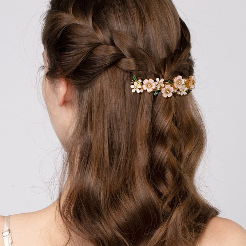 Lilac & Plum Blossom Flowers Straight Hair Pin