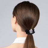 Rhinestone Flower Hair Scrunchie